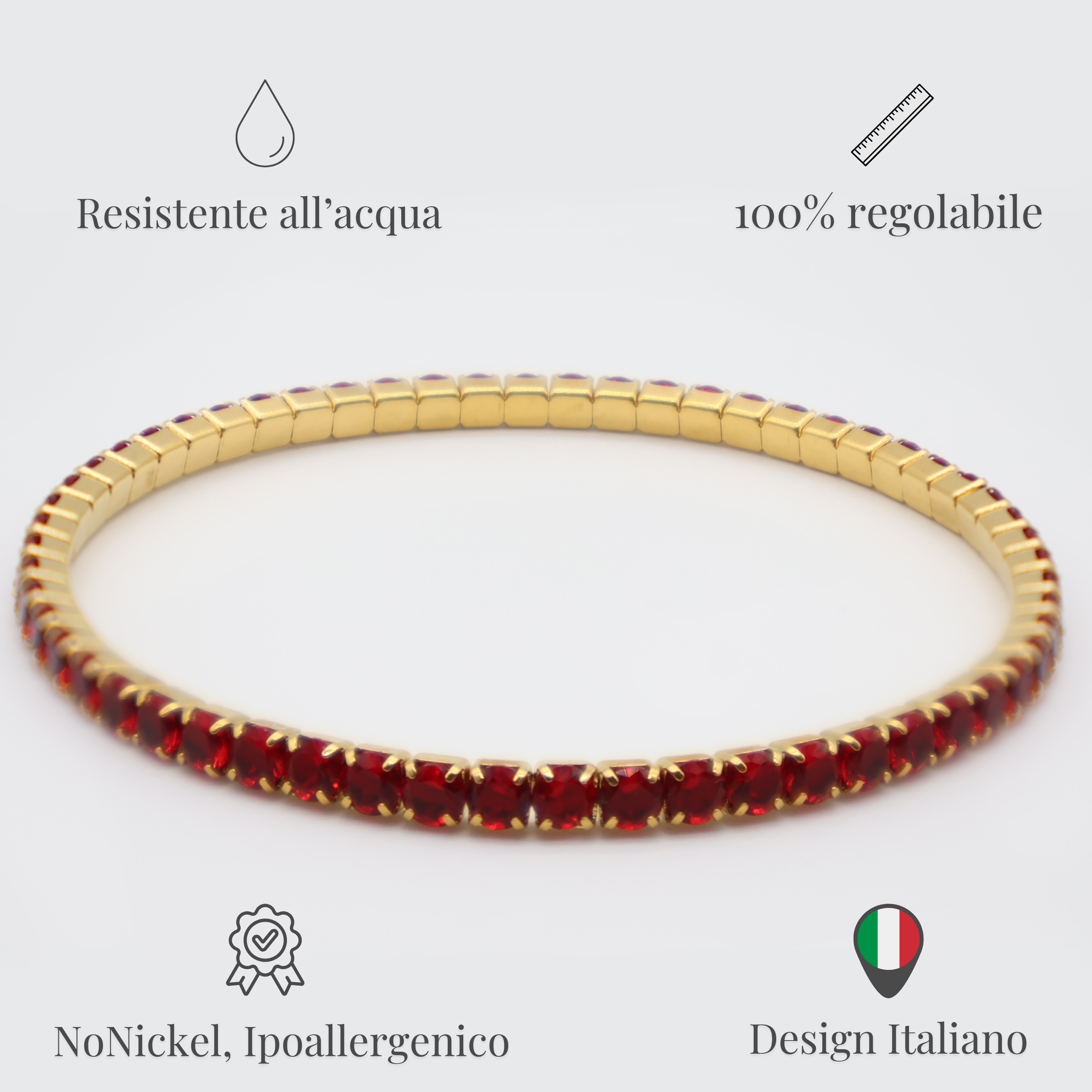 Braccialetto in filo rosso con elemento infinito in argento BT15 Braccialetto in filo rosso con elemento infinito in argento BT15